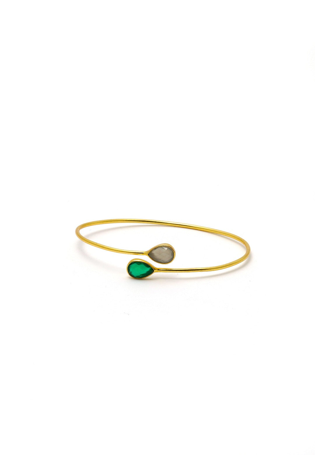 Dual Gemstones Adjustable Bracelet - QUEENS JEWELS