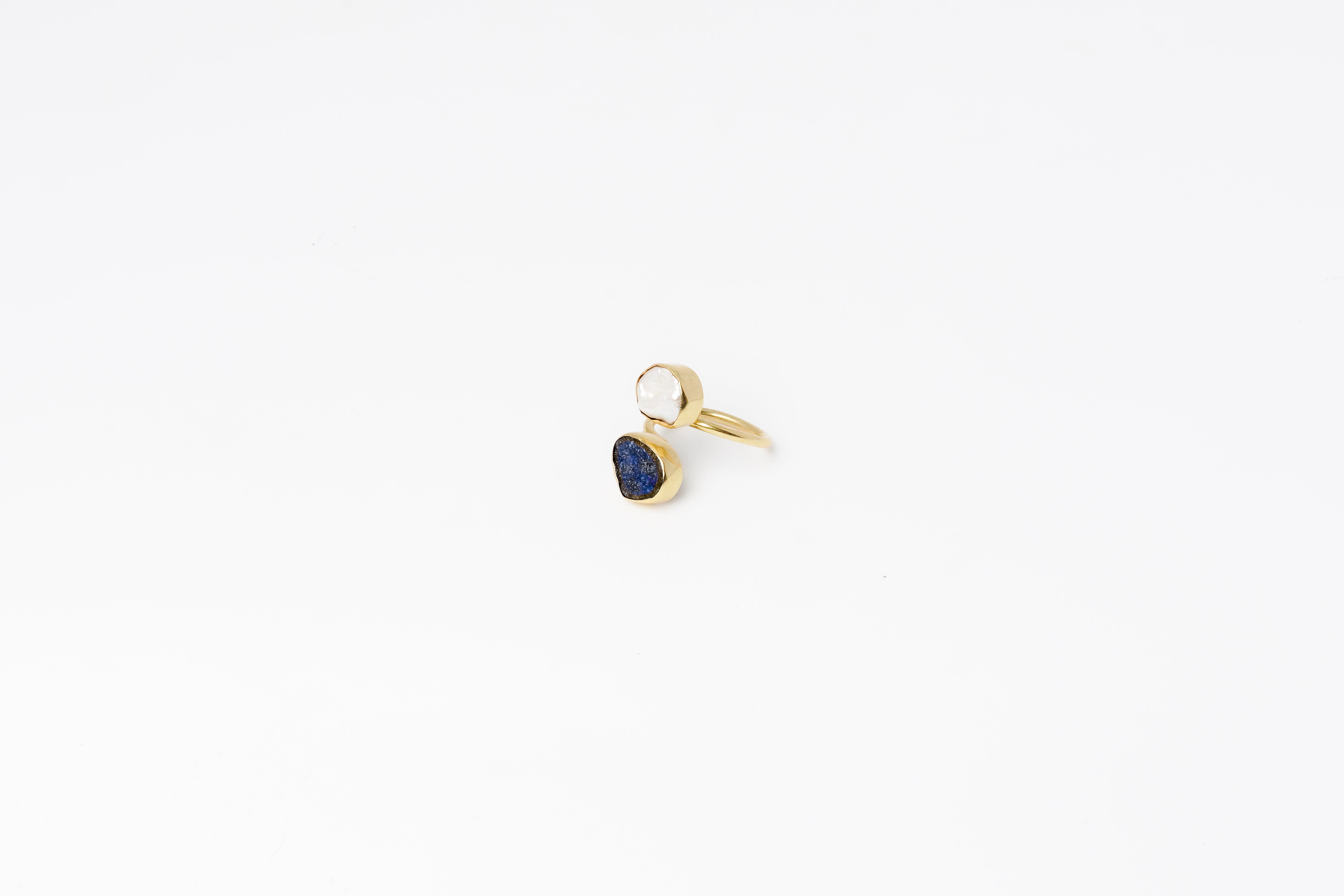 Pearl & Gemstone Adjustable Ring - QUEENS JEWELS