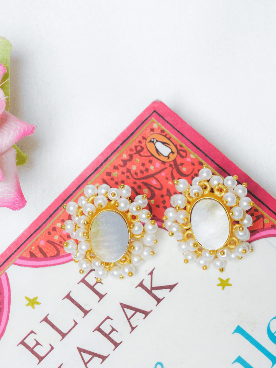 Elegant Pearl Studs - QUEENS JEWELS