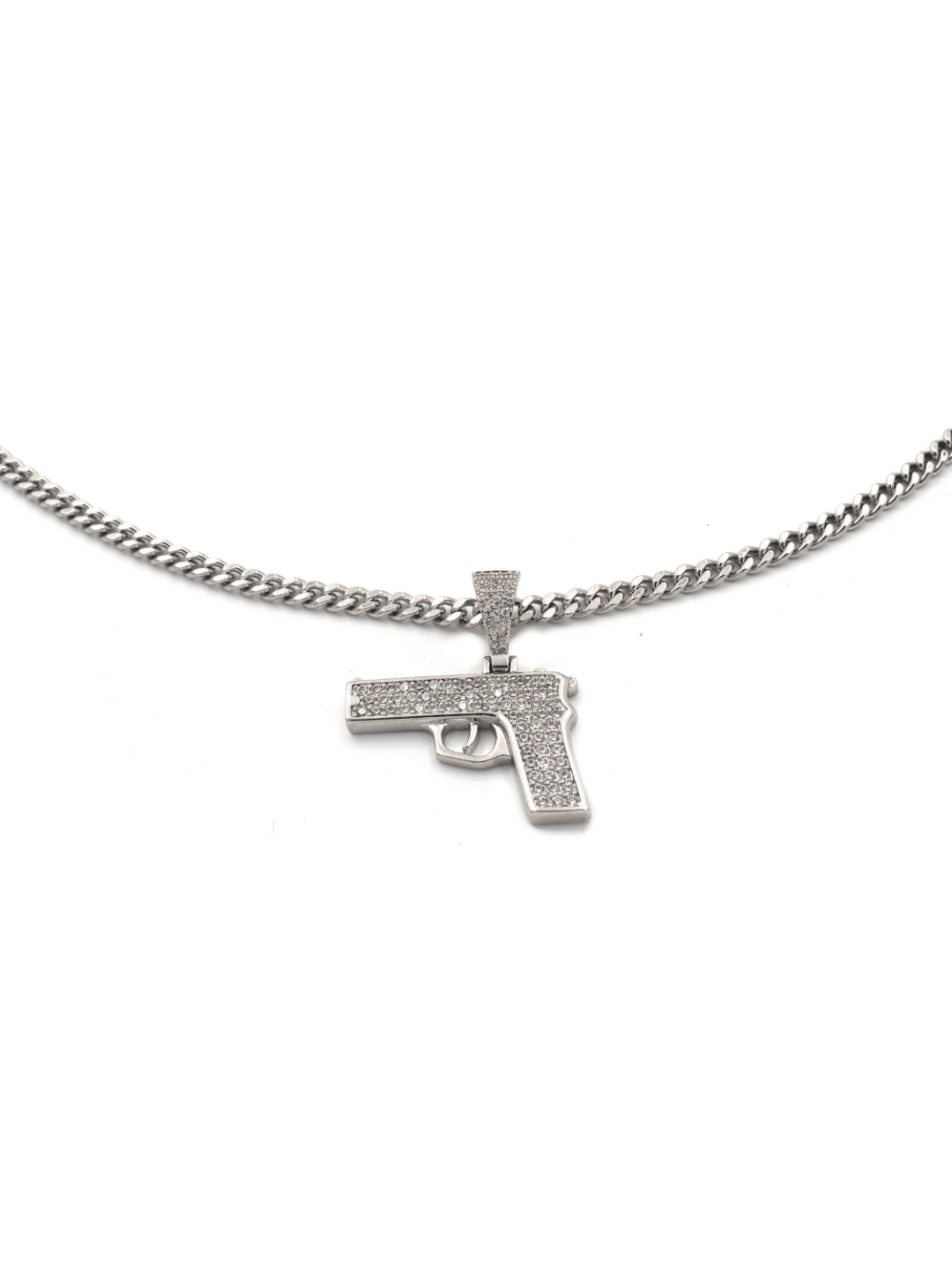 Gleaming Silver Plated Pendant - QUEENS JEWELS