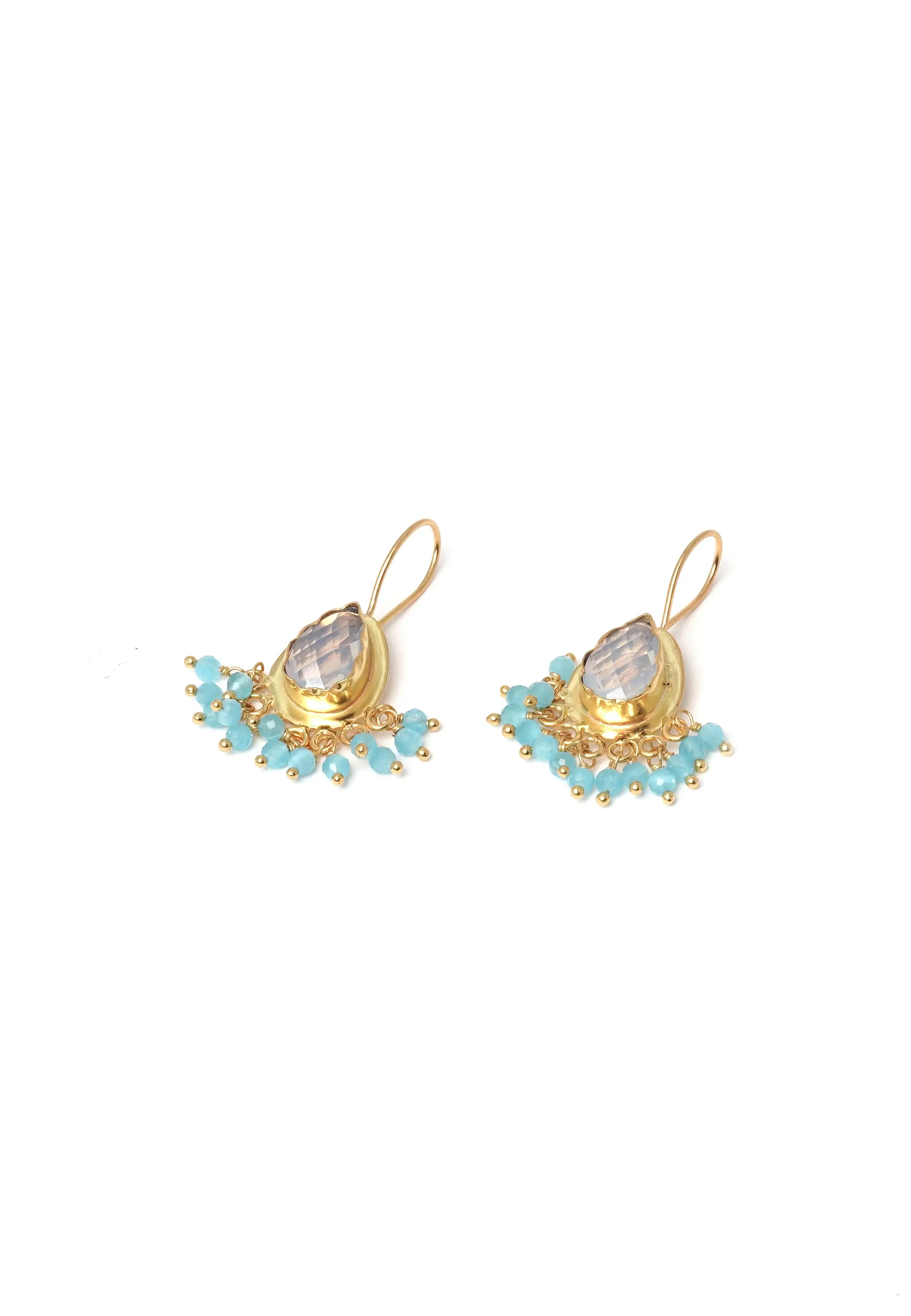 Teardrop Semi Precious Stone Earring
