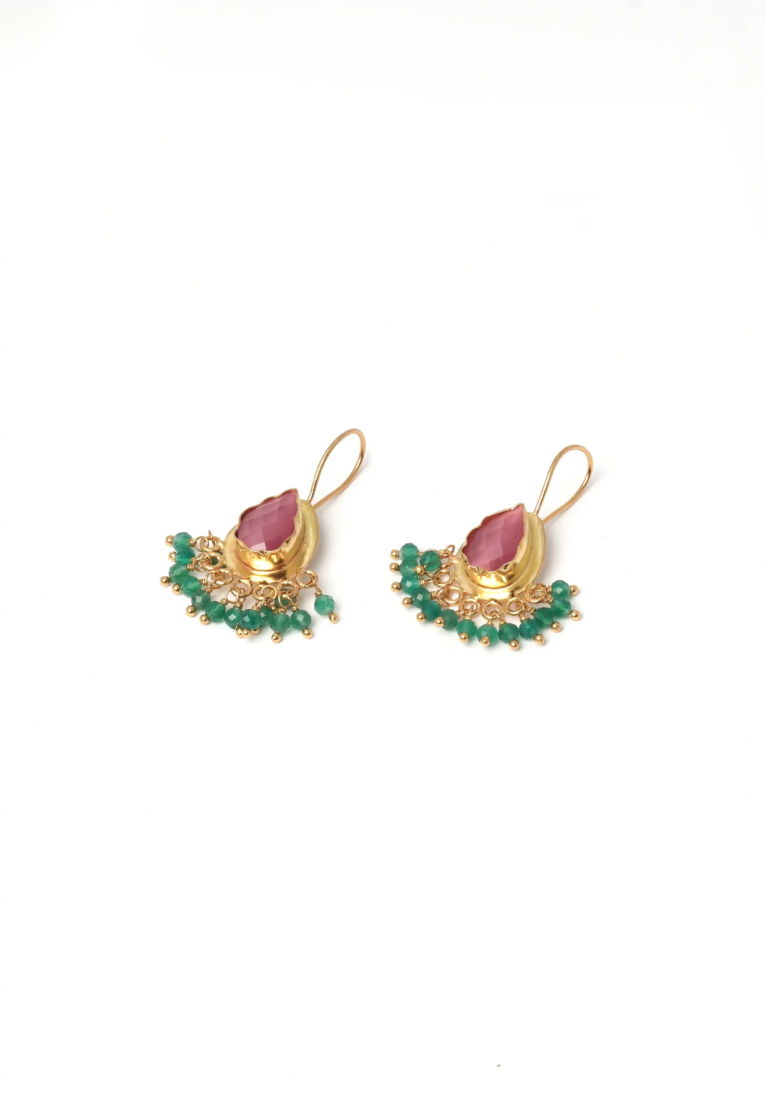 Teardrop Semi Precious Stone Earring