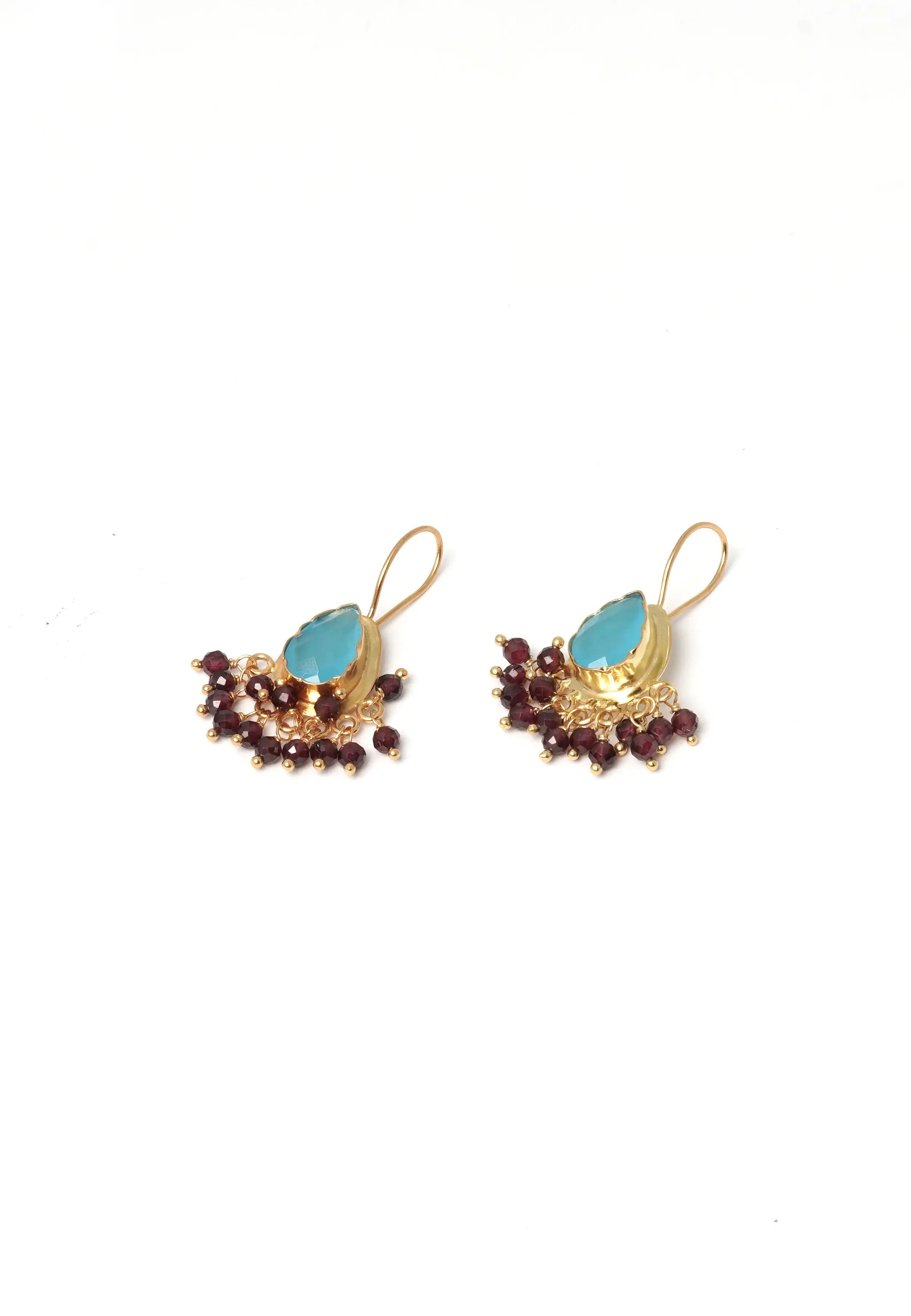 Teardrop Semi Precious Stone Earring