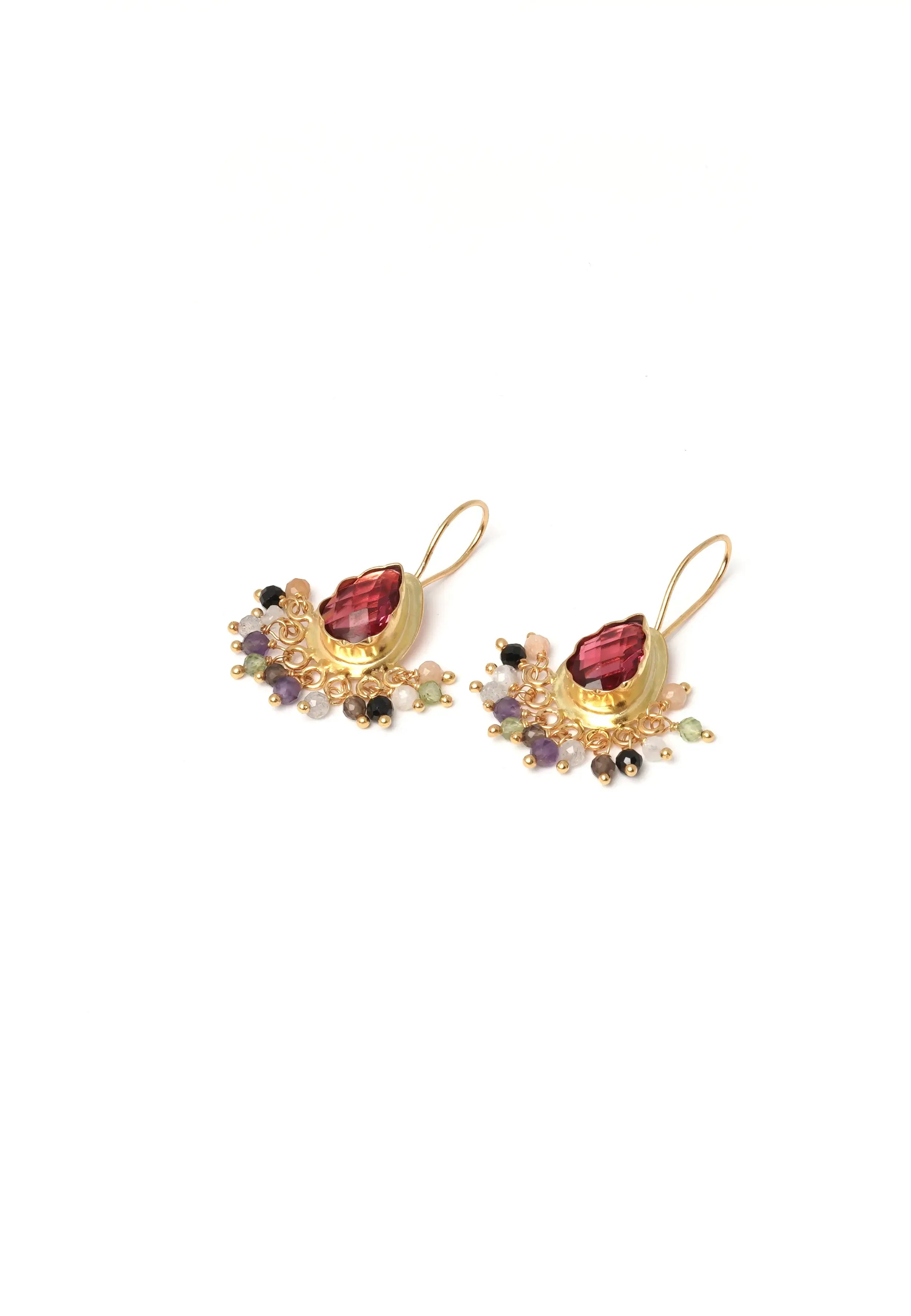 Teardrop Semi Precious Stone Earring