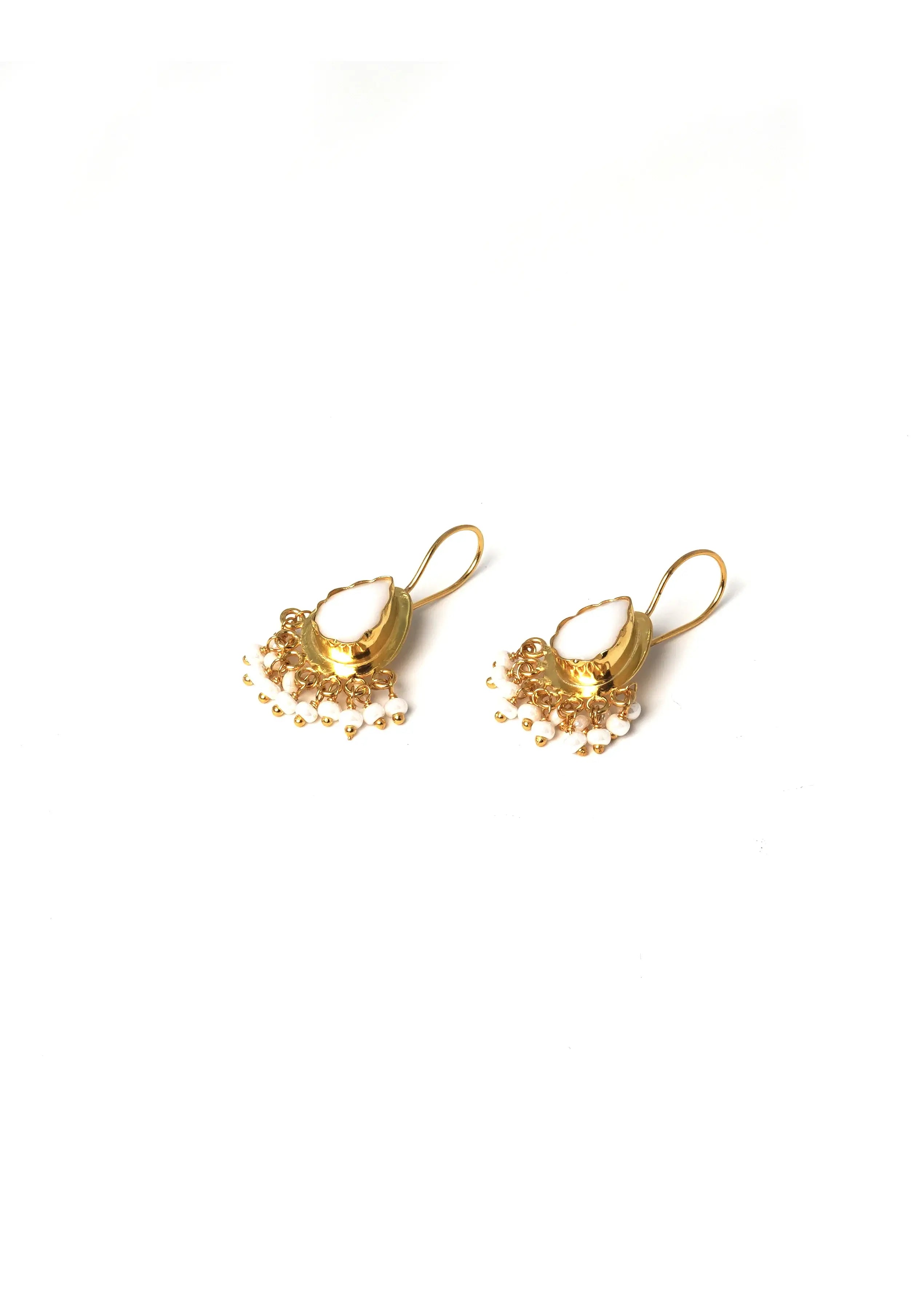 Teardrop Semi Precious Stone Earring - QUEENS JEWELS