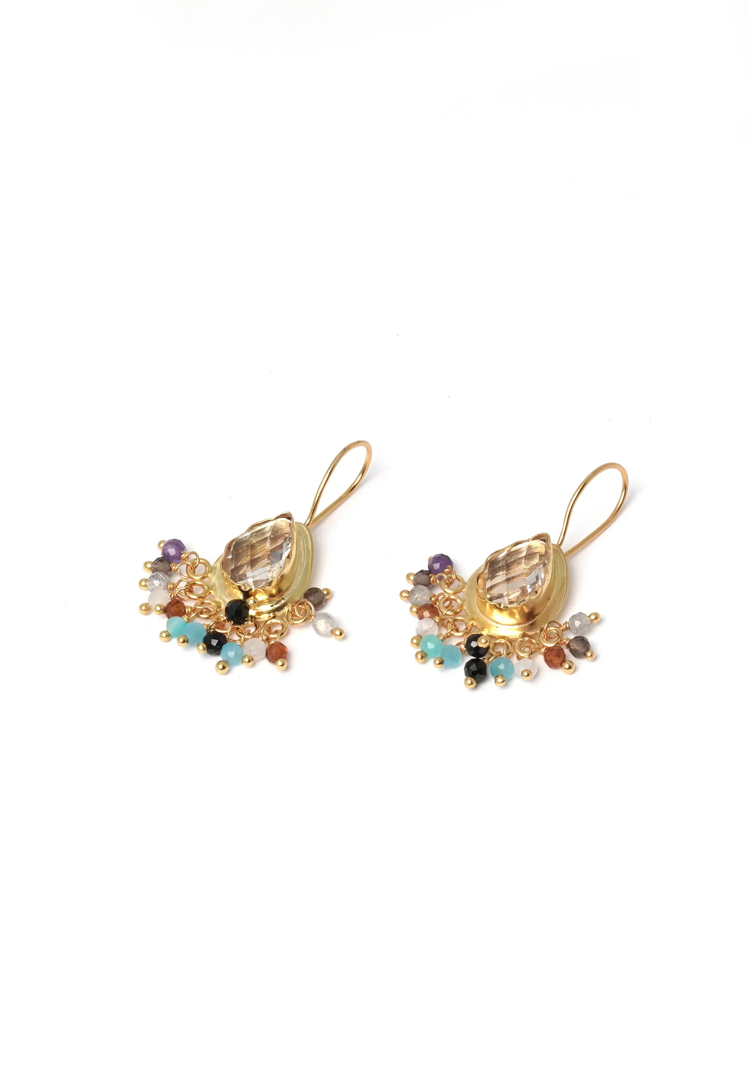 Teardrop Semi Precious Stone Earring