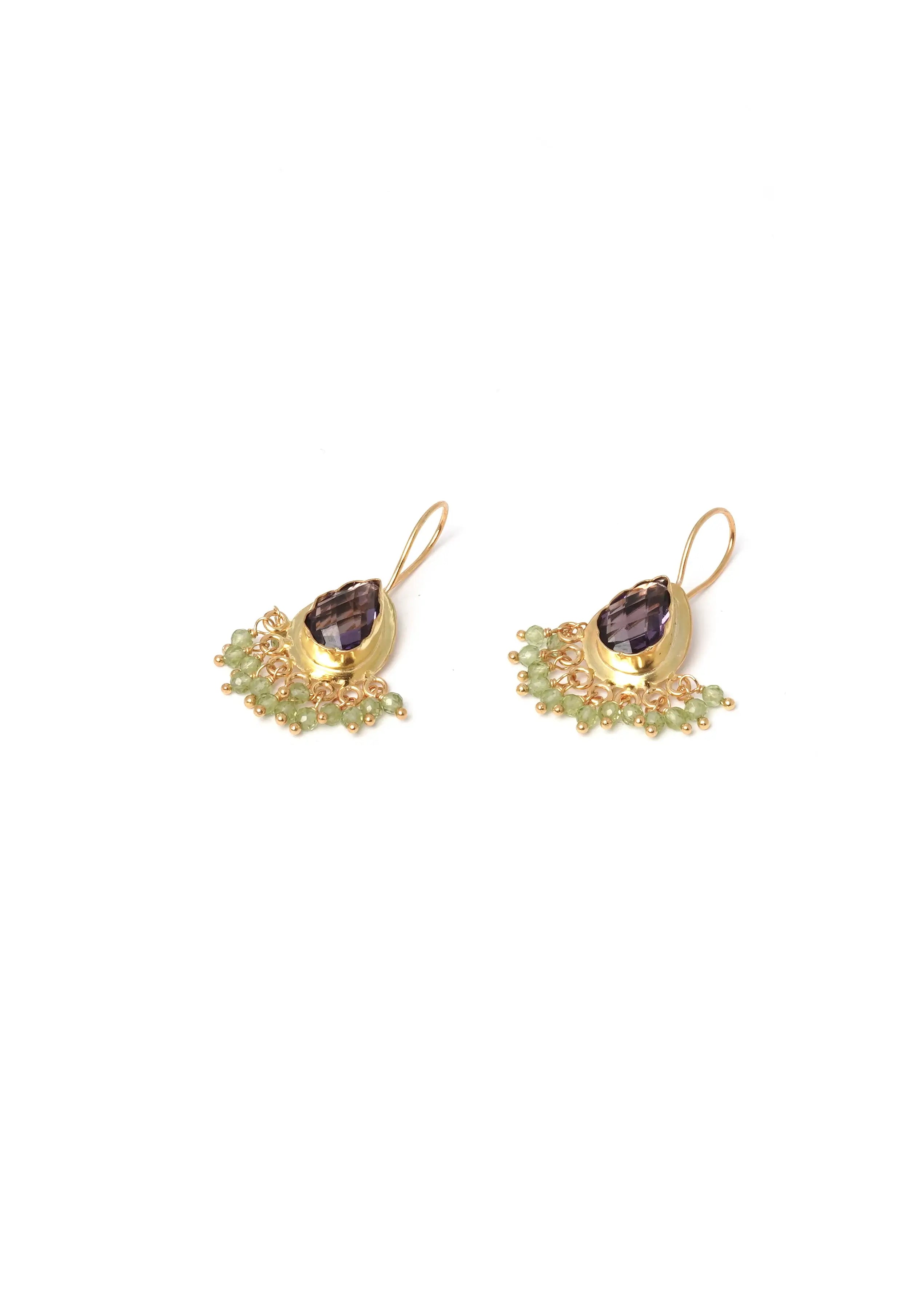 Teardrop Semi Precious Stone Earring