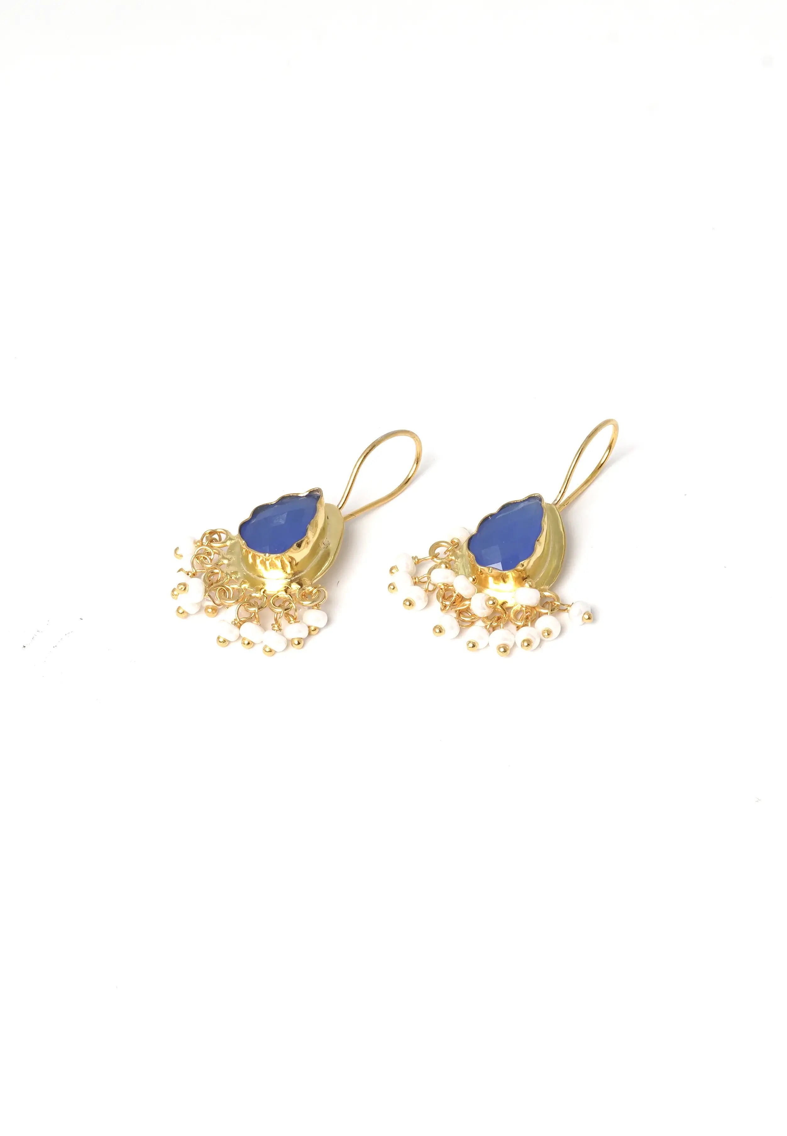 Teardrop Semi Precious Stone Earring - QUEENS JEWELS