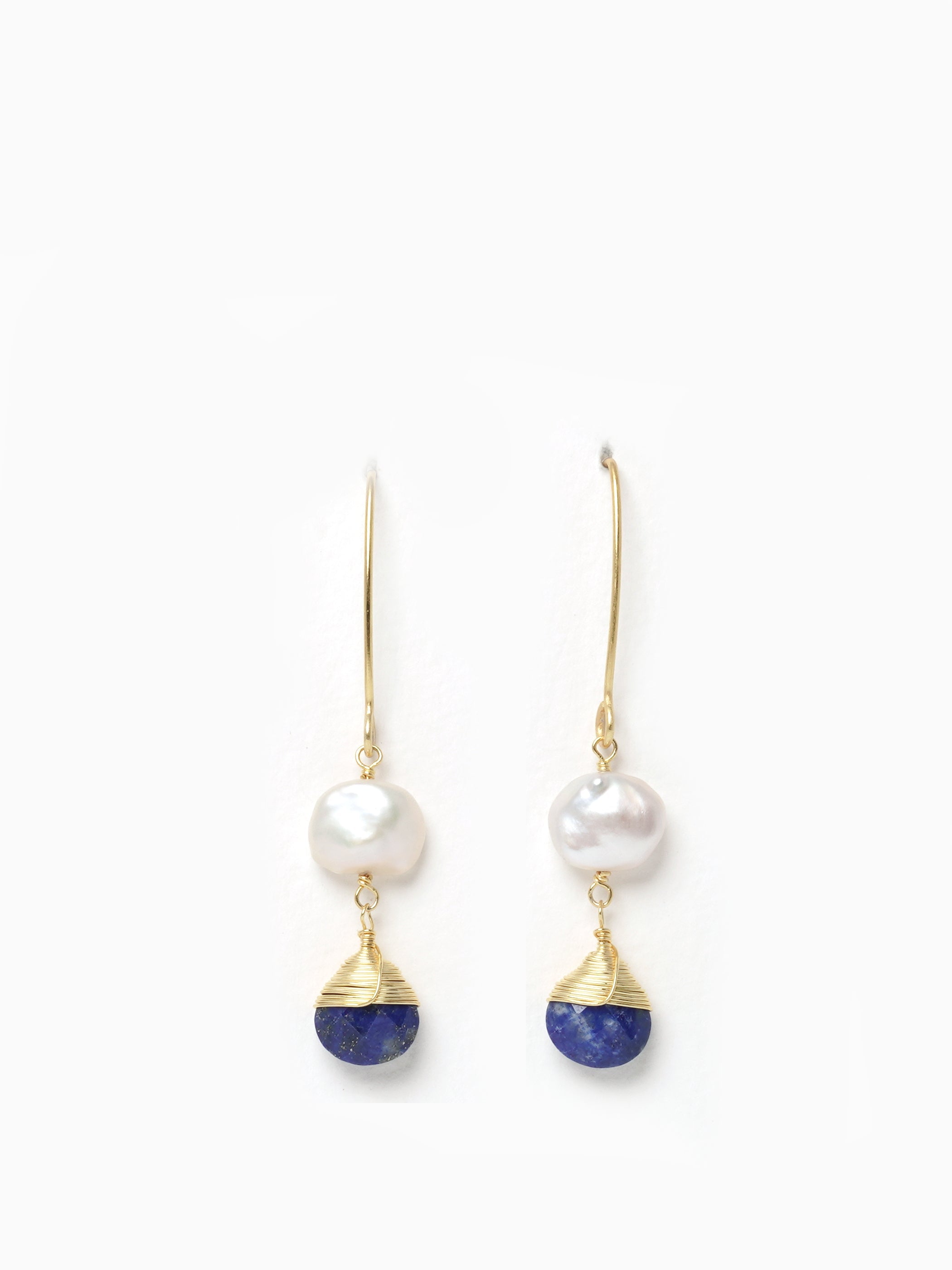 Pearl & Gemstone Drop Danglers - QUEENS JEWELS