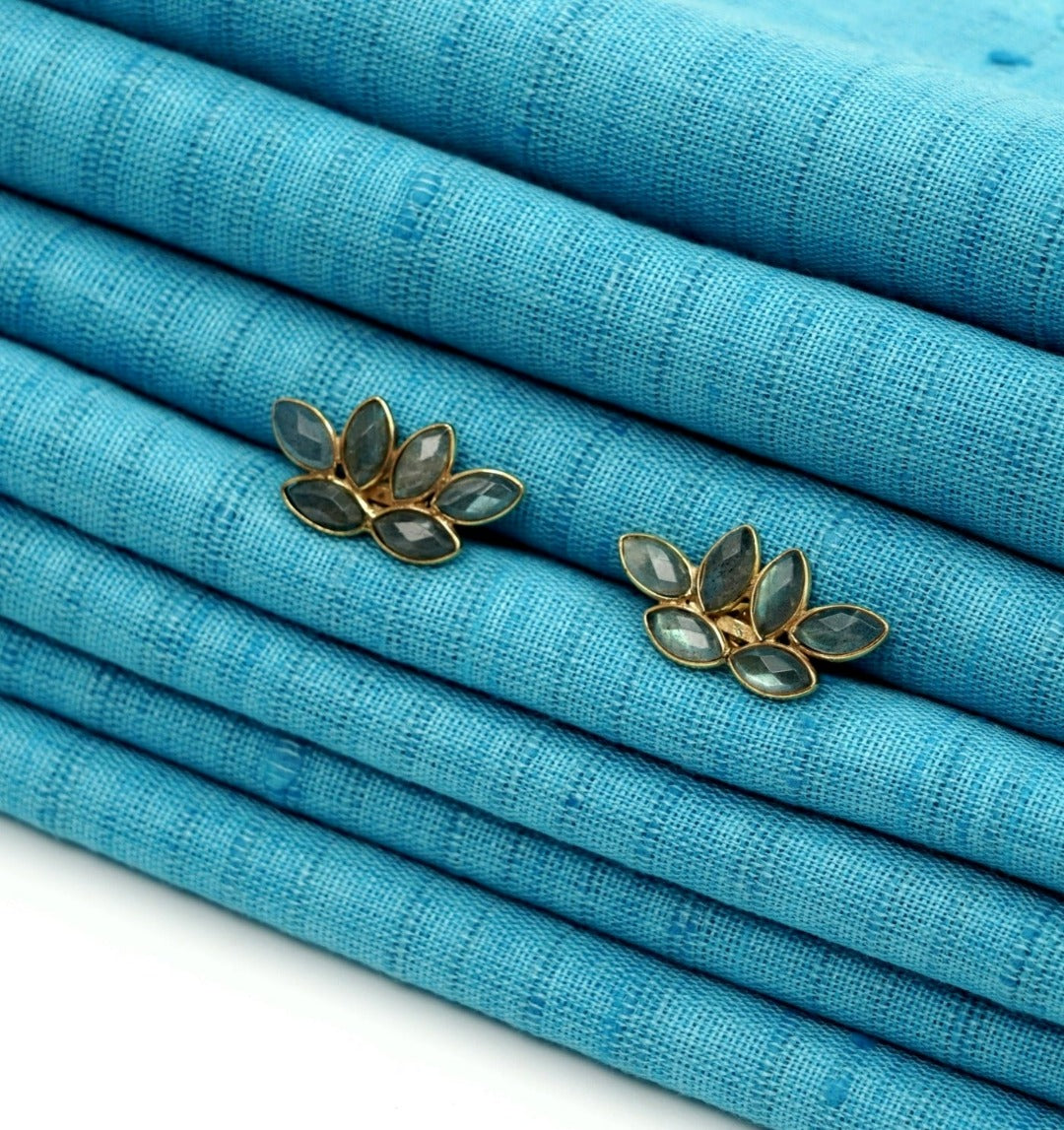 Gold Plated Labradorite Earrings - QUEENS JEWELS
