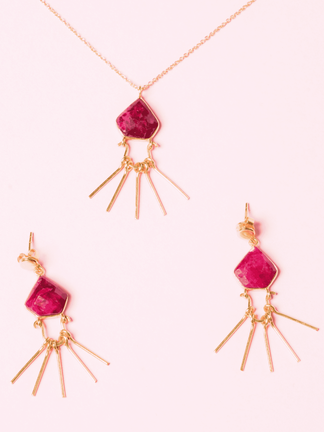 Lesley Necklace Set with Earrings - QUEENS JEWELS